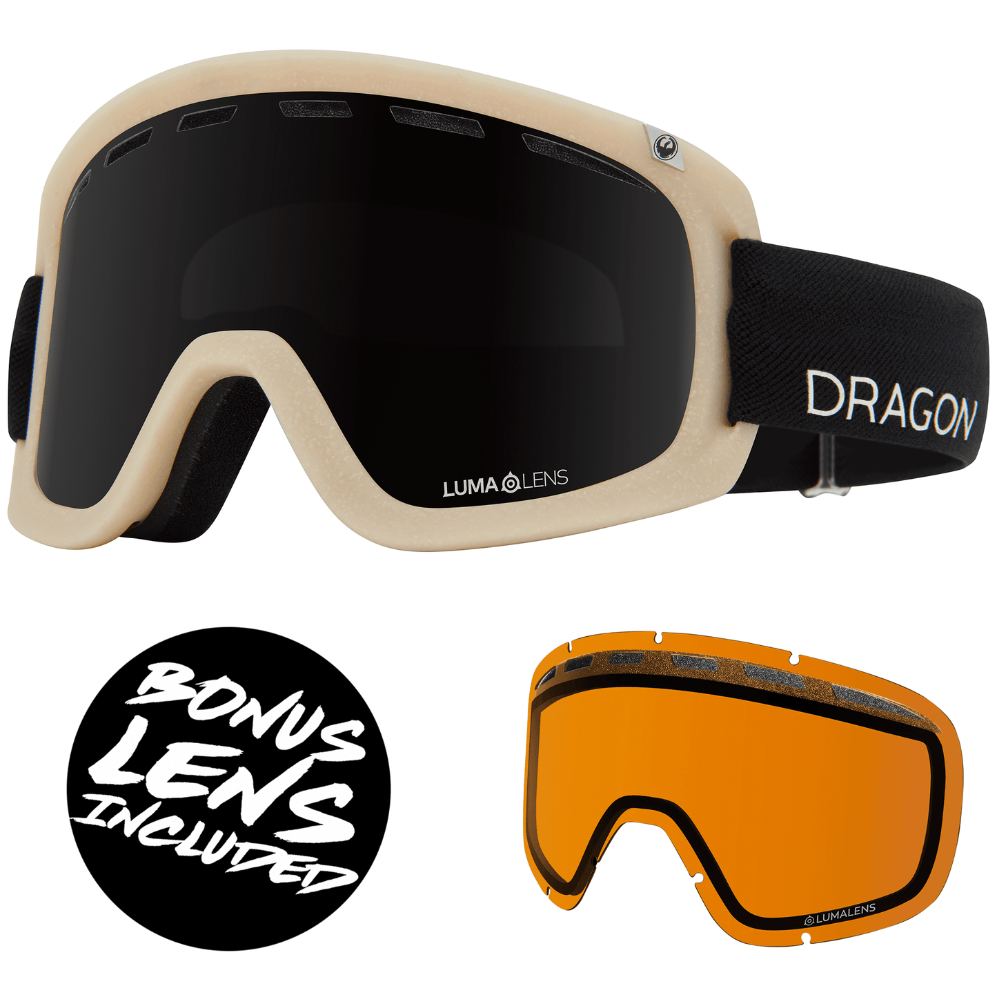 Dragon D1 OTG Goggles - Raw Midnight