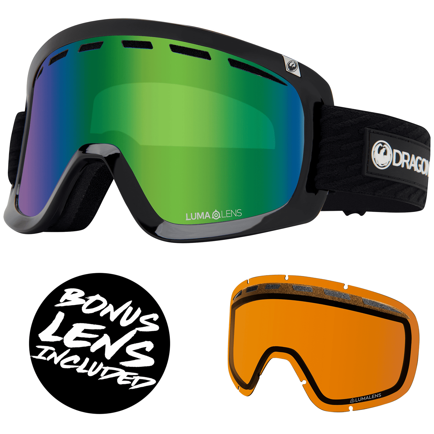 Dragon D1 OTG Goggles - Icon Green