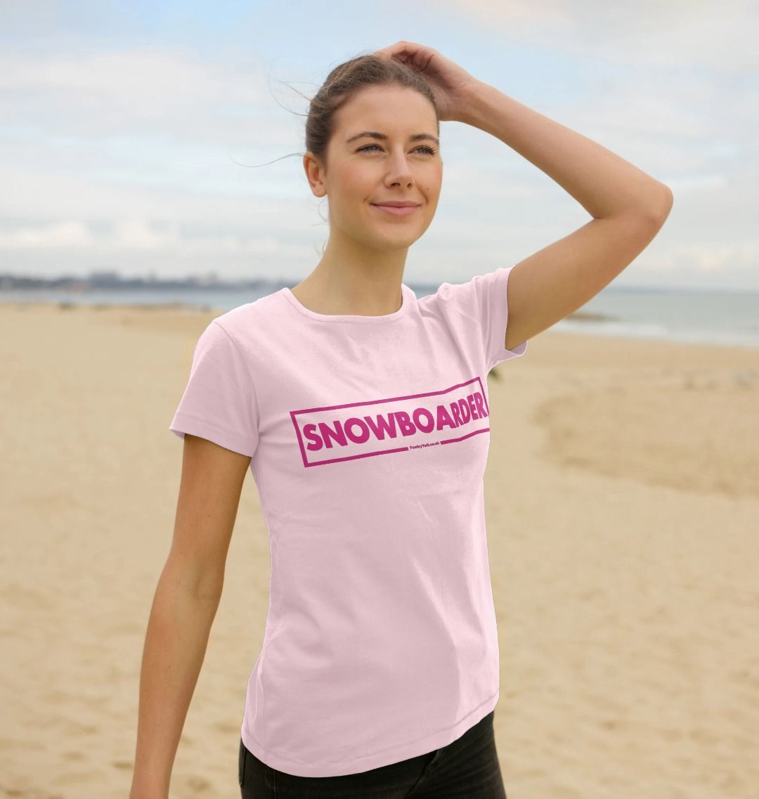 Women's Snowboarder Censor Bar Organic Tee