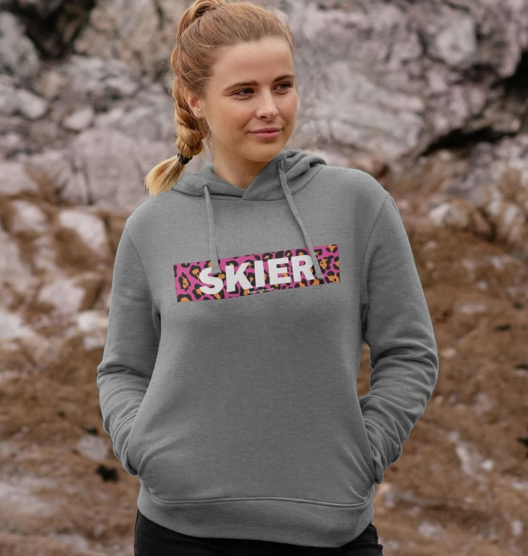 Women's Skier Censor Bar Organic Pullover Hoodie