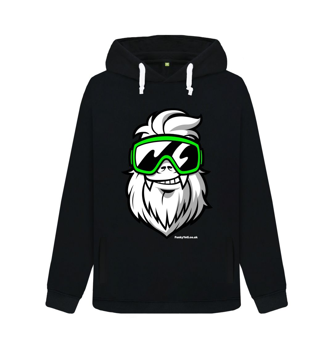 Black Funky Yeti Women's Pullover Hoodie - Big Yeti