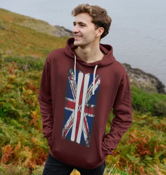 Men's Ski Flag Organic Pullover Hoodie