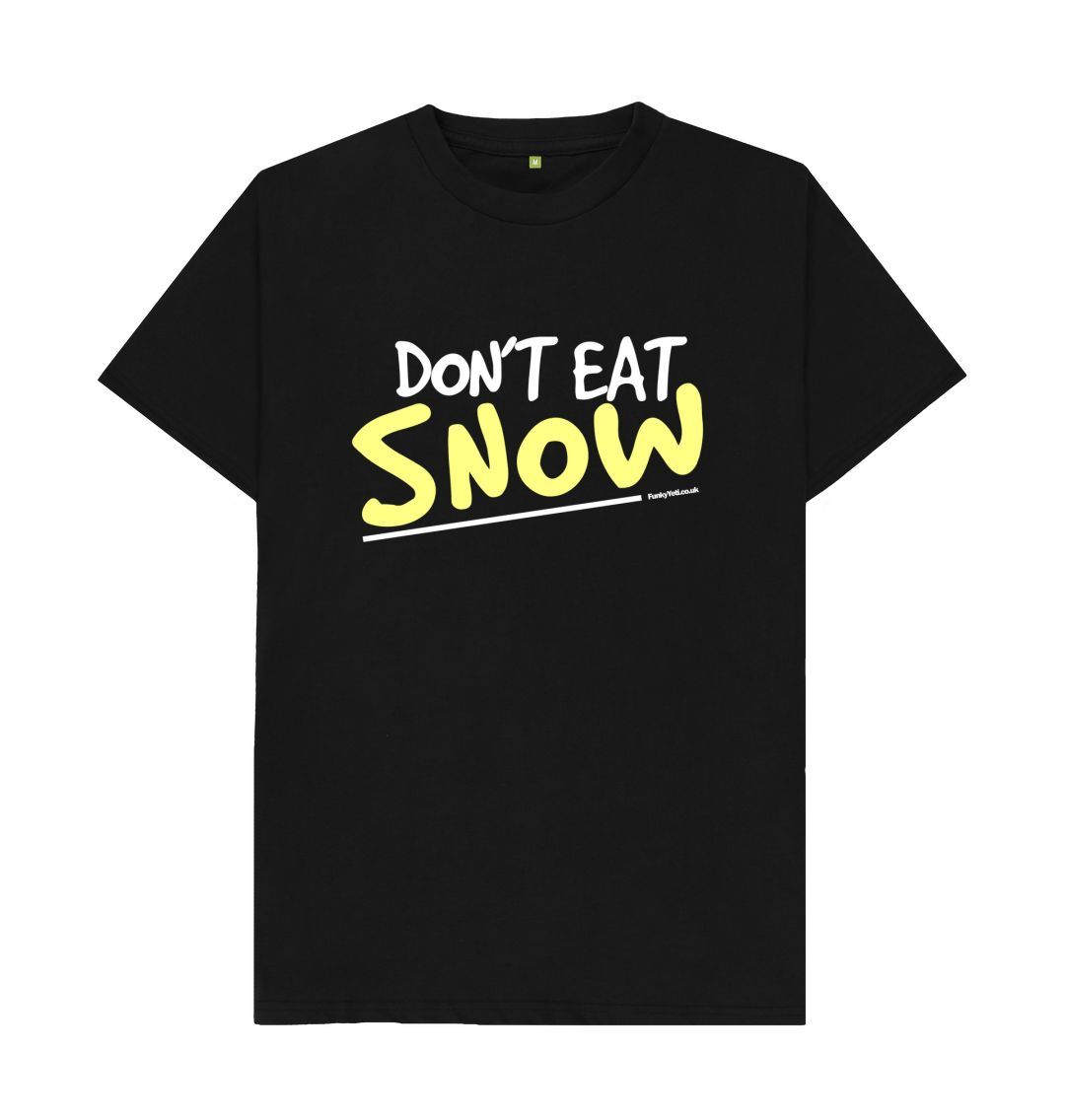 Black Men's Yellow Snow Organic Tee